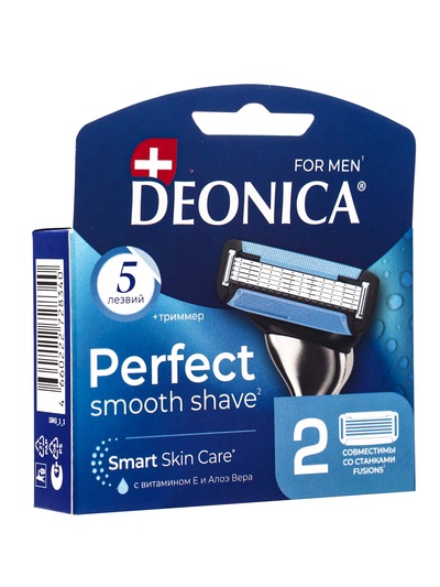 Сменные кассеты DEONICA 5 FOR MEN, 5 лезвий, 2 шт.
