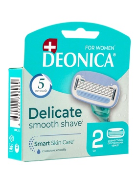 Сменные кассеты DEONICA 5 FOR WOMEN, 5 лезвий, 2 шт.