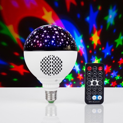 УЦЕНКА Лампа «Праздничная», d=11 см, 220V, Bluetooth, цоколь Е27, USB, Micro USB, RGB