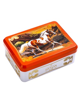 Чай чёрный новогодний HYTON «Шкатулка оранжевая с символом года», 50 г