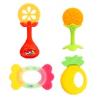 УЦЕНКА Крошка Я набор погремушек с прорезывателем "Фруктики" SL-07132B, 4 шт, с апельсином 1045092 10944613