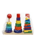 УЦЕНКА (НЕ ХВАТАЕТ ДВУХ ДЕТАЛЕЙ )Логическая пирамидка «Большое трио» 27.5×9×20 см - Фото 6