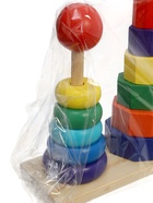 УЦЕНКА (НЕ ХВАТАЕТ ДВУХ ДЕТАЛЕЙ )Логическая пирамидка «Большое трио» 27.5×9×20 см - Фото 9