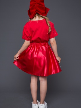 Карнавальный костюм «Красная шапочка», юбка с фартуком, шапочка, размер 116-60