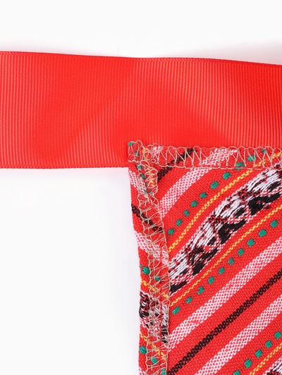 Карнавальный костюм детский «Бабка Ежка»: сарафан, фартук, бандана, р.128