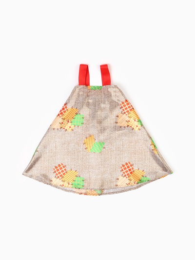 Карнавальный костюм детский «Бабка Ежка»: сарафан, фартук, бандана, р.128