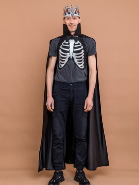 Карнавальный костюм взрослый «Кощей», плащ, нагрудник на резинках, корона, размер 182/50-52