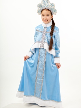 Карнавальный костюм детский «Снегурочка Танюшка»: жакет, сарафан, кокошник, р. 128