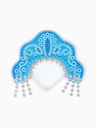 Карнавальный костюм детский «Снегурочка Сударушка»: платье, кокошник, р. 128 - фото 7492615