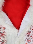 Карнавальный костюм новогодний «Дед Мороз Боярский», рубаха, шуба, шапка, варежки, мешок, парик, борода, посох - фото 65455092