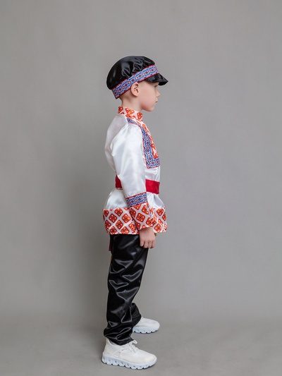 Карнавальный костюм детский «Никитка»: рубашка косоворотка, брюки, кушак, р. 116