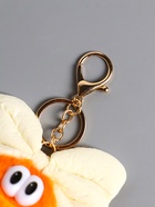 Брелок для ключей на кольце «Пушистик: Чучундра с бантиком», на сумку, рюкзак, оранж, 18×10×5 см - фото 809262037