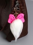 Брелок для ключей на кольце «Пушистик: Чучундра с бантиком», на сумку, рюкзак, белая, 18×10×5 см - фото 809262043