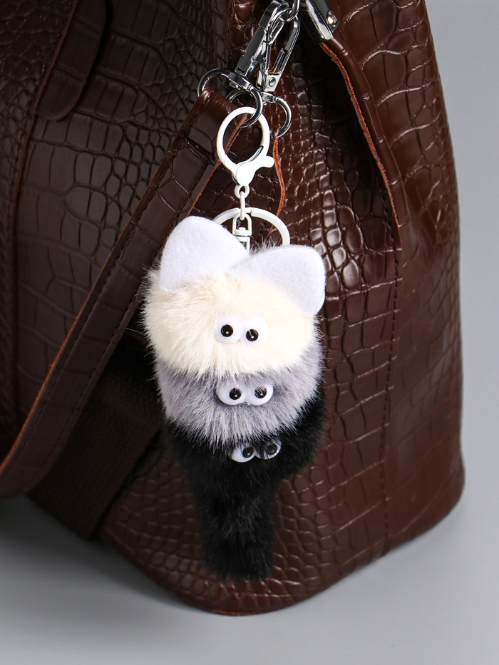 Брелок для ключей на кольце «Пушистик: Три кота», на сумку, рюкзак, 17×7.5×5 см - Фото 1