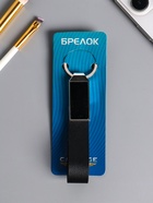 Брелок для ключей под нанесение «Ремешок», размер окна 3.3×1.5 см, чёрный, 11.5×2.8×0.8 см - фото 809262072