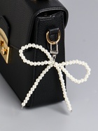 Брелок для ключей на карабине «Жемчужный бант», на сумку, рюкзак, бусины d=0.8 см, 9.5×11×1.6 см - фото 118994376