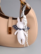 Брелок для ключей на карабине «Зайчик с косынкой», на сумку, рюкзак, чёрно-белый, с узлом, 22.5×7×1.7 см - Фото 2