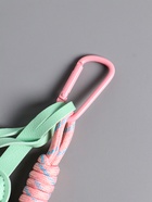 Брелок для ключей на карабине «Цветочки», на сумку, рюкзак, мятно-розовый, с узлом, 25×7×1.5 см - фото 809262142