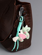 Брелок для ключей на карабине «Единорог с крыльями», на сумку, рюкзак, зелёный, с узлом, 24×10.5×1.5 см - фото 809262151