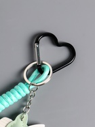 Брелок для ключей на карабине «Единорог с крыльями», на сумку, рюкзак, зелёный, с узлом, 24×10.5×1.5 см - фото 809262154