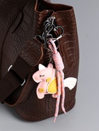 Брелок для ключей на карабине «Единорог с крыльями», на сумку, рюкзак, розовый, с узлом, 24×10.5×1.5 см - фото 809262156