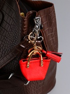 Брелок для ключей с карабином, с кистью «Сумка тоут», на сумку, рюкзак, красная, 6.5×3×7 см - фото 809262164