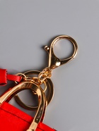 Брелок для ключей с карабином, с кистью «Сумка тоут», на сумку, рюкзак, красная, 6.5×3×7 см - фото 809262166