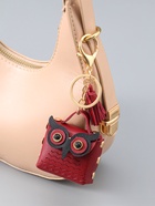 Брелок для ключей с карабином, с кистью «Сумочка. Сова», на сумку, рюкзак, бордо, 5.2×2.5×6 см - Фото 1