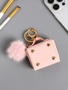 Брелок для ключей с карабином, с пушистиком «Сумочка», на сумку, рюкзак, нежно-розовый, 5.8×2.4×5 см - Фото 4