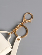 Брелок для ключей с карабином, ремешком «Сумочка», на сумку, рюкзак, чехол для наушников, белоснежный, 6.2×2.5×7 см - Фото 4