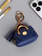 Брелок для ключей с карабином, с кистью «Саквояж», на сумку, рюкзак, синий, 7.5×4×7 см - фото 809262205