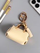 Брелок для ключей с карабином, кистью «Саквояж», на сумку, рюкзак, чехол для наушников, сливочный 7.5×4×7 см - Фото 4