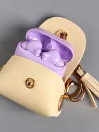 Брелок для ключей с карабином, кистью «Саквояж», на сумку, рюкзак, чехол для наушников, сливочный 7.5×4×7 см - Фото 5