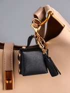 Брелок для ключей с карабином, с кистью «Сумочка. Котик», на сумку, рюкзак, чёрный, 5×2.5×6 см - Фото 2