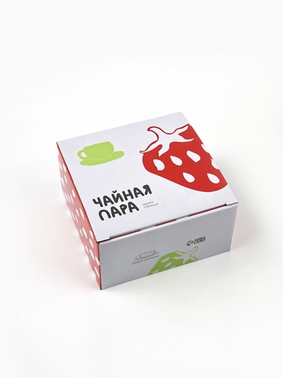 Чайная пара «Клубничка», 300 мл