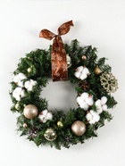 Интерьерный венок «Новогодний», на стену, дверь, d=40 см, ручная работа - Фото 1