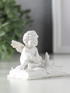 Фигурка полистоун «Ангелок с лупой на книге», белый, 7.7×5×7 см - фото 809262311 Фигурка полистоун «Ангелок с лупой на книге», белый, 7.7×5×7 см - фото 809262311