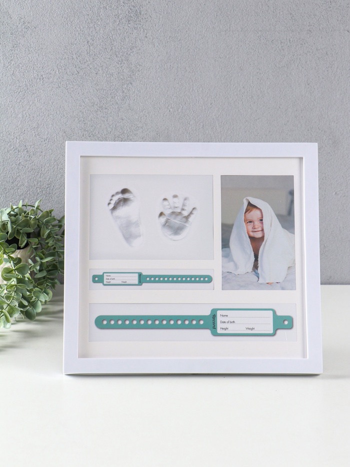 Фоторамка для фото 10×15 см с полимерной глиной «Первое фото», пластик, белая, 30.8×33.5×2 см - Фото 1