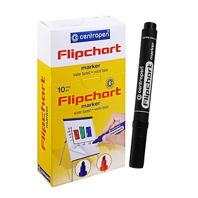УЦЕНКА Маркер для флипчарта 5.0 мм Centropen 8550 FLIPCHART, лин 2.5 мм, черный
