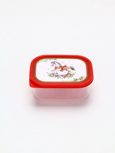 Ланч - бокс прямоугольный «Новогодняя лошадка», 500 мл