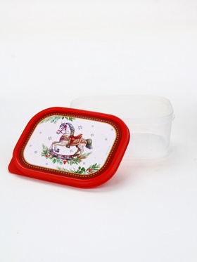 Ланч - бокс прямоугольный «Новогодняя лошадка», 500 мл