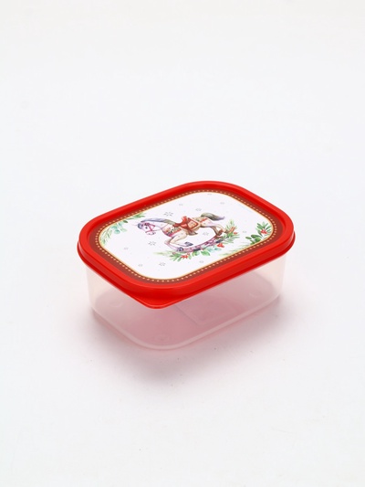 Ланч - бокс прямоугольный «Новогодняя лошадка», 500 мл