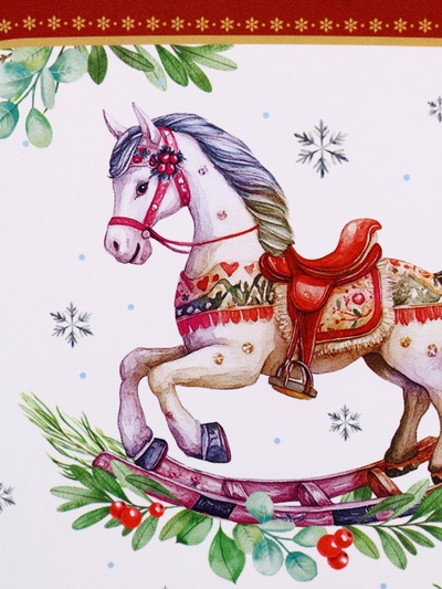 Ланч - бокс прямоугольный «Новогодняя лошадка», 500 мл