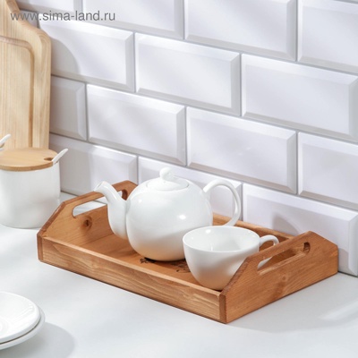 УЦЕНКА Поднос маленький с декором, с покрытием, 30×20×6.5 см