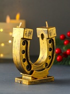 Свеча декоративная «Бронзовая подкова», 85 г, 82×37×95 мм - фото 118994454 Свеча декоративная «Бронзовая подкова», 85 г, 82×37×95 мм - фото 118994454