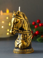 Свеча декоративная «Бюст лошади», бронза, 131 г, 74×60×118 - фото 118994459