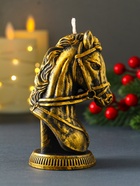 Свеча декоративная «Бюст лошади», бронза, 131 г, 74×60×118 - фото 118994461