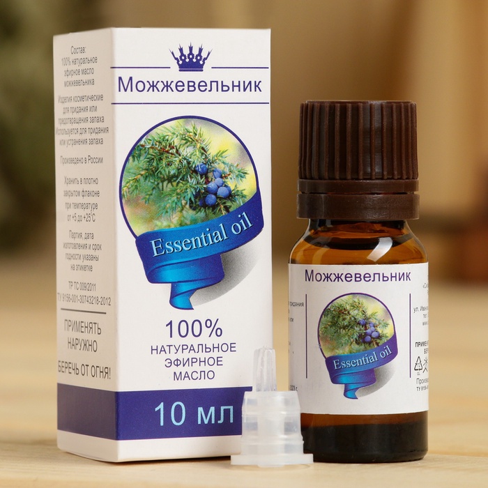 УЦЕНКА Эфирное масло «Можжевельник», флакон-капельница, аннотация, 10 мл, дезинфицирующее - Фото 1