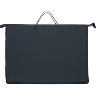 УЦЕНКА Папка А2 с ручками пластик молния сверху 640×470×50 мм ПМ-А2-35 0.8 Серая