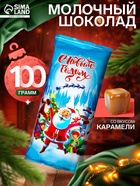 УЦЕНКА Молочный шоколад «Новогодний мир» со вкусом карамели, 100 г - Фото 1